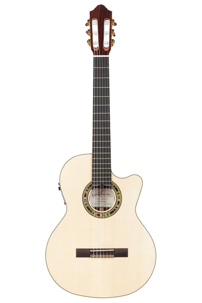 Kremona Fiesta F65CW-SB – Acoustic/Electric Nylon String Guitar – Handmade in Europe – Deluxe Hardshell Case Included