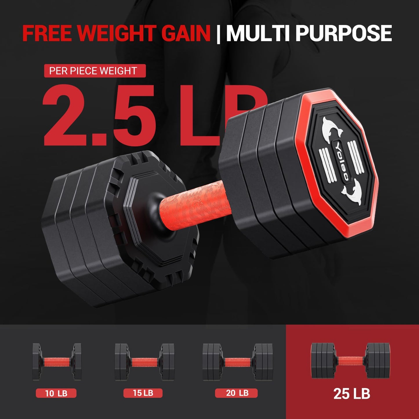YOLEO Commercial Adjustable Weight Bench - MAX 2300LBS Heavy Duty Workout Bench for Home Gym, Decline/Flat/Incline Bench Press 2.4" Thick Pad (6-Step Assembly) (Weight Bench + 1 Dumbbell)