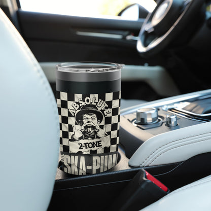 Anti-Racist Ska Punk 2-Tone Chess Checked OI Rude Boy Stainless Steel Insulated Tumbler