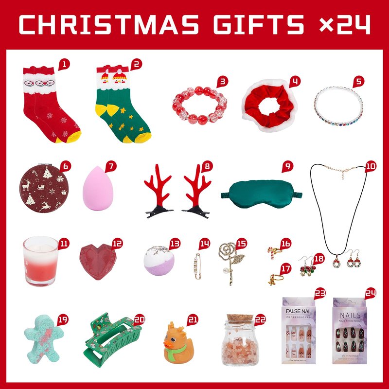 Advent Calendar 2025 Adult Set for Women Christmas Gifts Surprise Box 24 Days of Christmas Advent Calendar for Mom Wife Girlfriend Sister