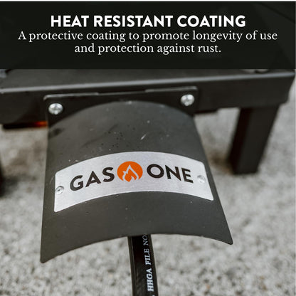 GasOne High Pressure Single Propane Burner - Outdoor Cooking with Heat Shield and Guard – Propane Burner Head for Camping, Tailgating, Seafood Boil, Home Brewing - Patented