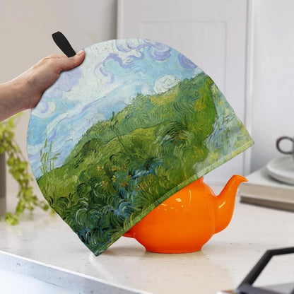Wheat Field Tea Pot Cozies for Shock and Drop Protection, Kitchen Decorative Tea Pot Sleeve with Insulation Pad