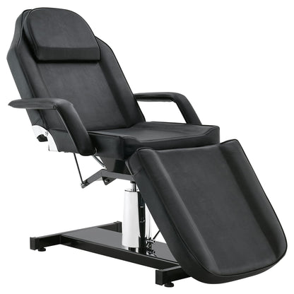 BarberPub Hydraulic Massage Bed Height Adjustable Tattoo SPA Chair Multi-Functional Facial Table Beauty Equipment for Salon 2753 (Black) (Black)