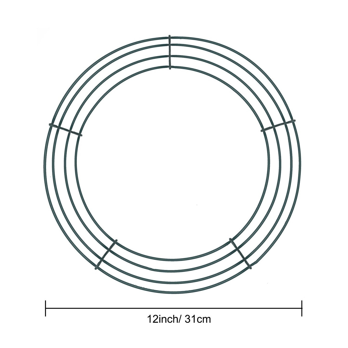 Sumind 3 Pack 12 Inch Green Wire Wreath Frame Metal Wreath Form Round Wire Frame for Christmas Weddings Decor DIY Crafts Floral Projects Home Front Door Garden Outdoor Arrangements Holiday
