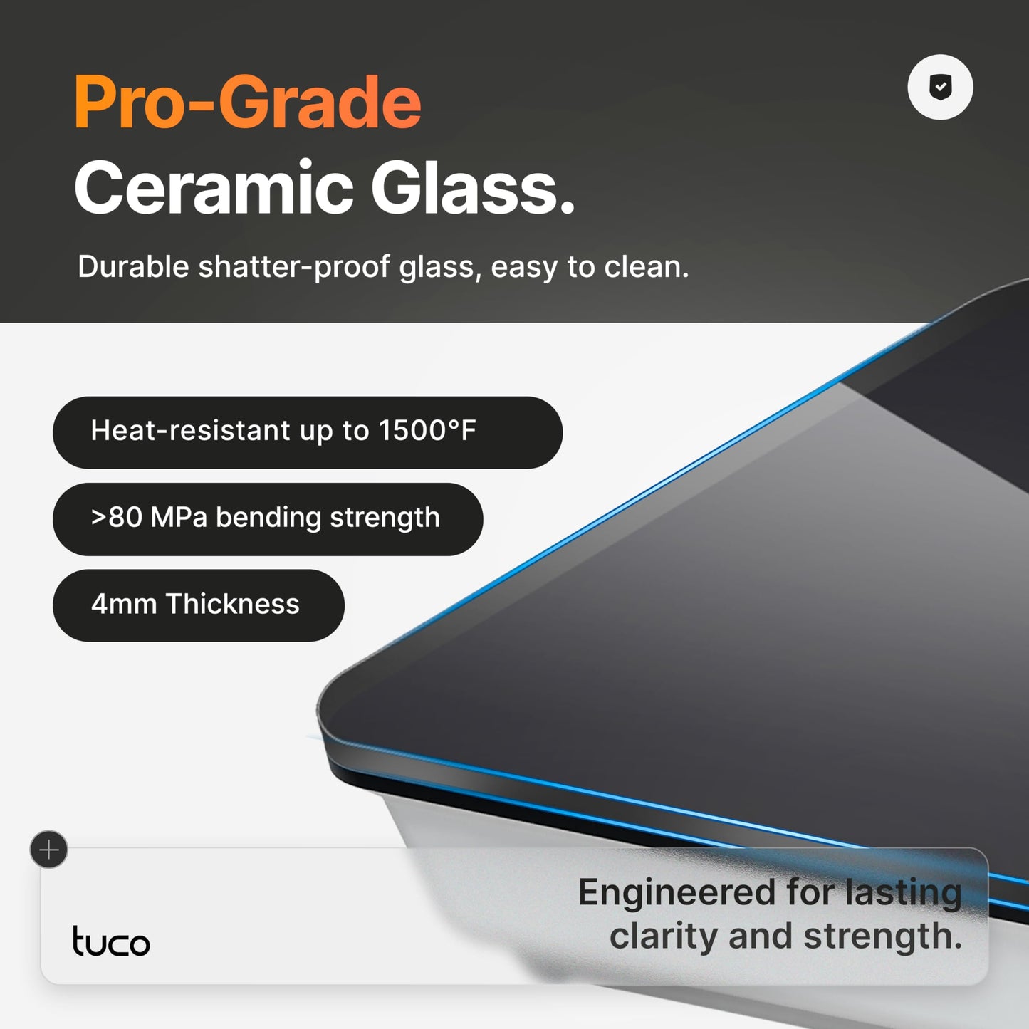 TUCO Portable Induction Cooktop Burner Hot Plate Electric Stove with Shatter-Proof Ceramic Glass, LCD Sensor Touch, ETL Certified, 20 Cooking Modes, 1800 Watts