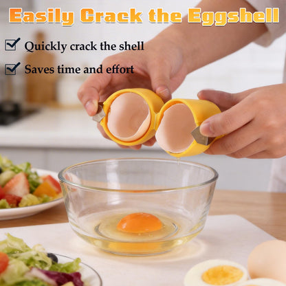 3 in 1 Egg Slicer for Hard Boiled Eggs,3 Cutting Modes,with 2 Egg Shell Opener,Stainless Steel Kitchen Dicer for Strawberry, Grape, Mushroom