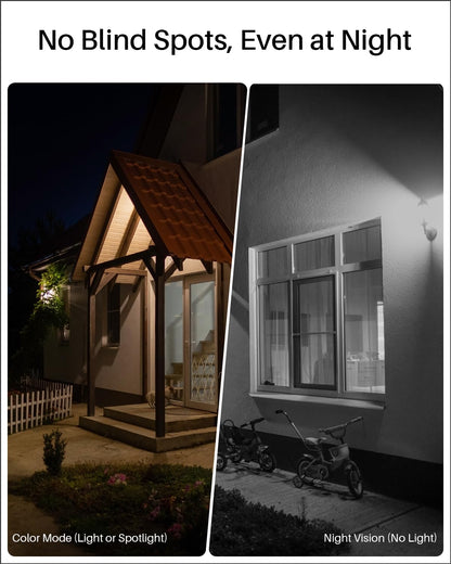 WUUK Security Cameras Wireless Outdoor, Indoor Home Surveillance System, 2K, No Monthly Fee, Motion Alert, Night Vision, 2.4/5 GHz WiFi, 32G Local Storage, Compatible with Alexa & Google, 4-Camera Kit