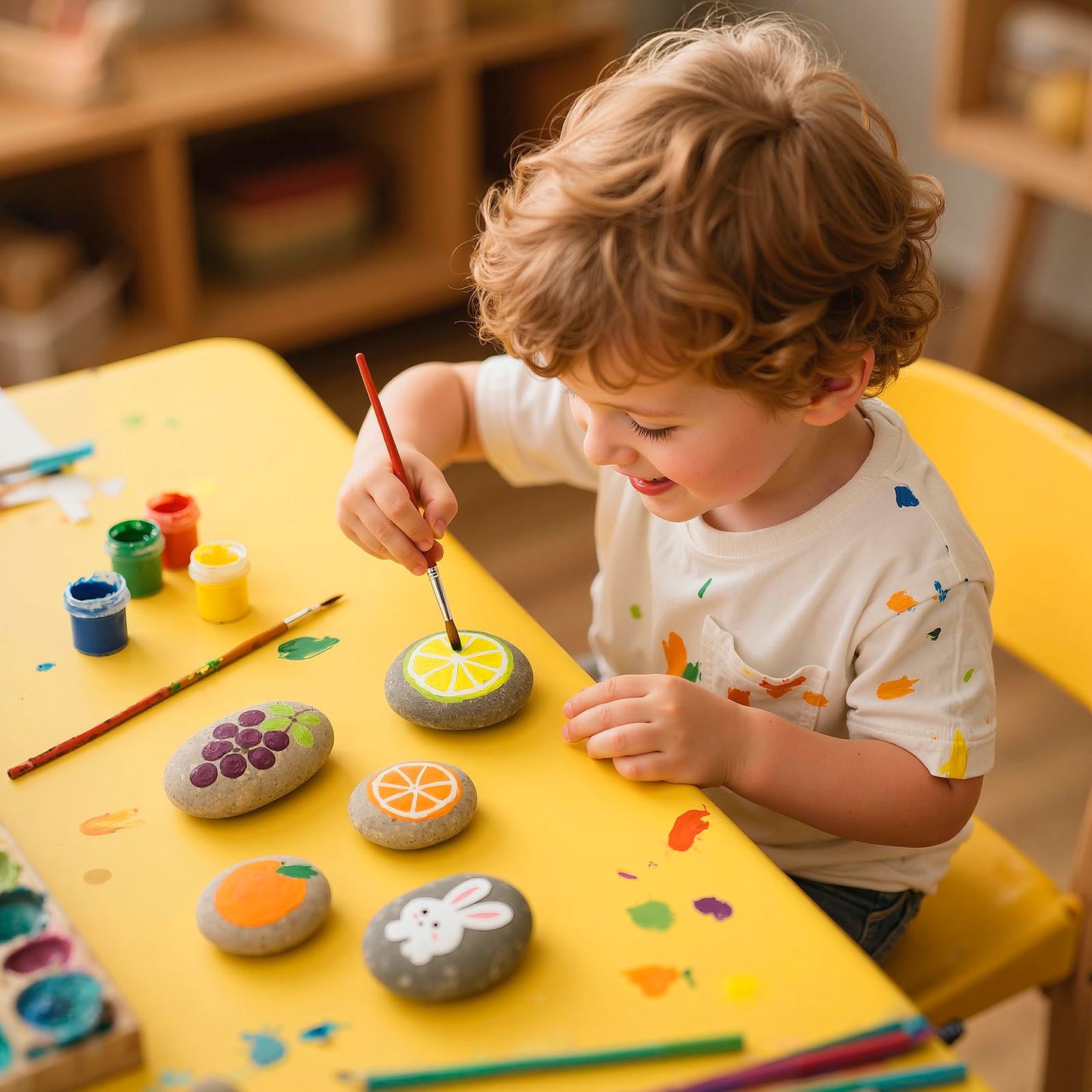 Simetufy 25Pcs Rocks for Painting, Large 3-4 Inch Natural River Stones for DIY, Art & Crafts, Smooth Paintable Flat Rocks Bulk for Adults, Children, Kindness Rocks Garden Decoration