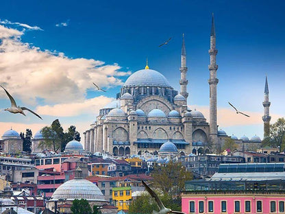 Full Drill Sultan Ahmed Mosque Minaret Islam Turkey DIY 5D Diamond Painting by Number Unique Kits Home Wall Decor 12x16 Inch