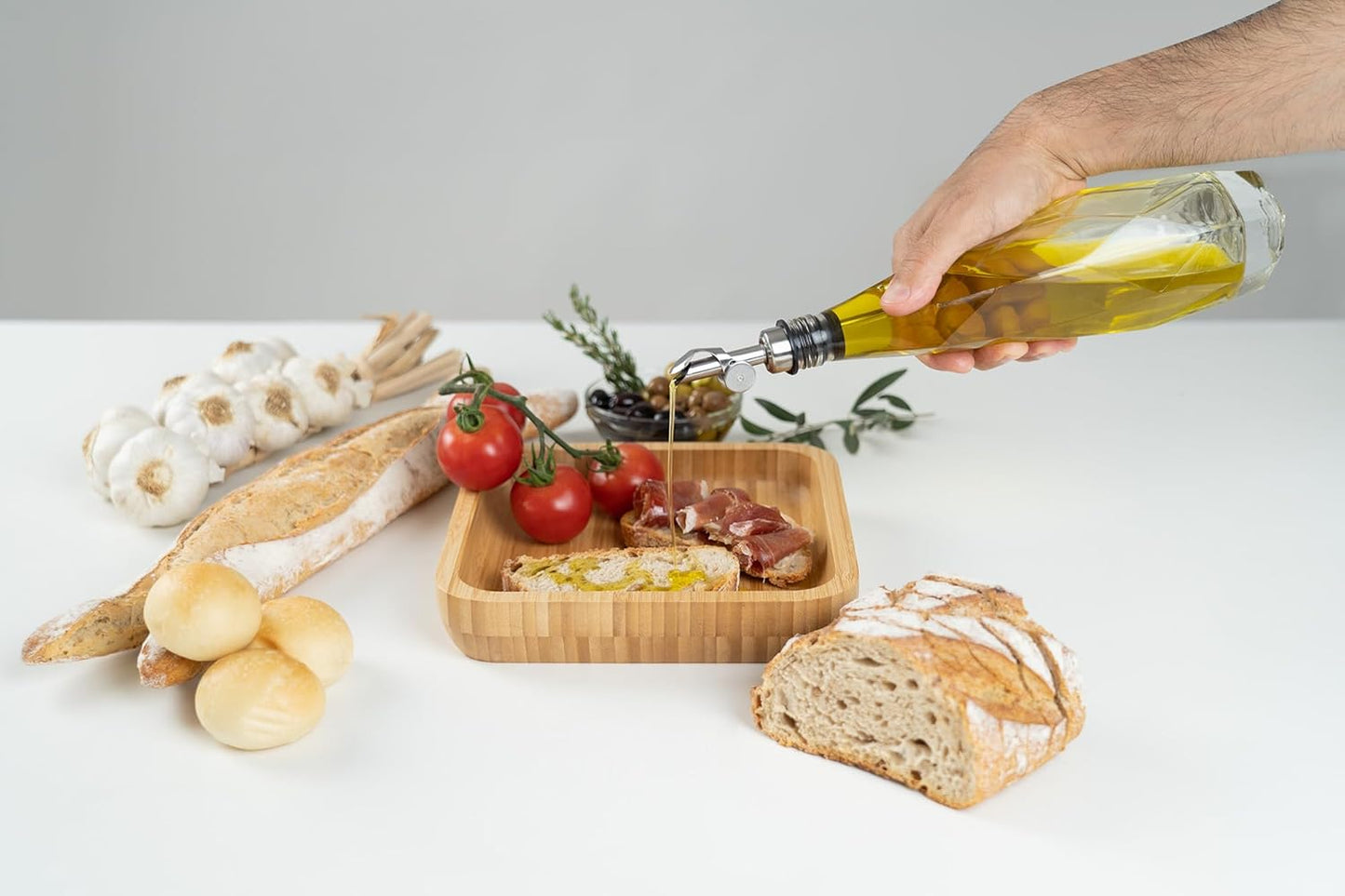 FYGO Set 350ml Set 2 Diamond Lux Olive Oil Bottle Dispenser - Olive Oil Container- Oil and Vinegar Dispenser