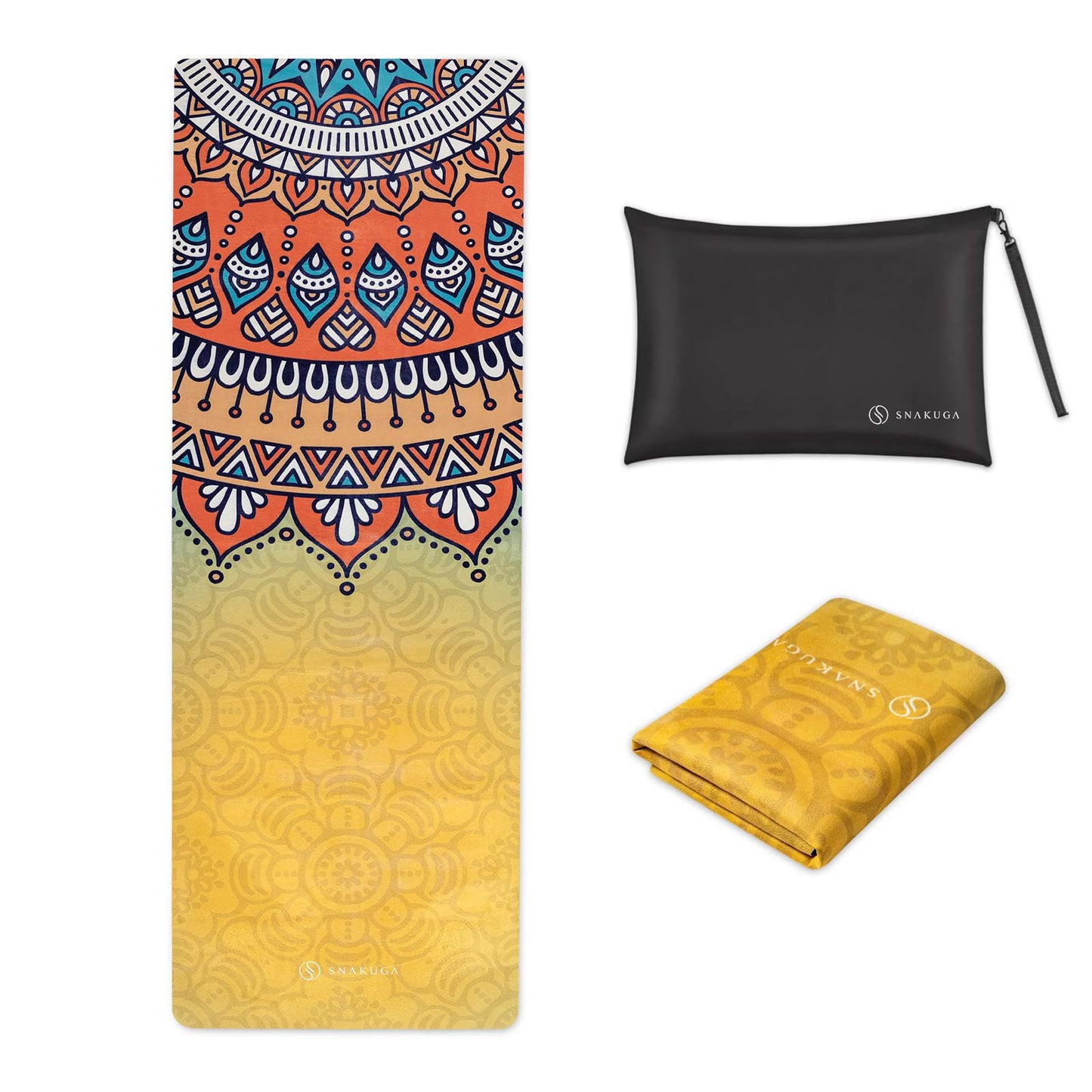 Travel Yoga Mat, Non Slip Exercise Suede Mat with Carry Bag, All-Purpose Fitness Mat with High Density Anti-Tear Surface for Women, Ideal for Pilates Workout (72'' x 24'' x 1.5mm Thick)