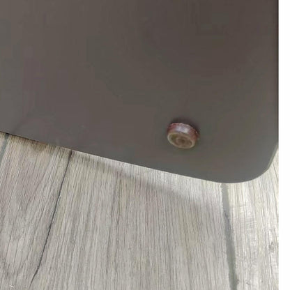 FixtureDisplays® 44.3" Tall Podium for Floor, Curved Frosted Front Acrylic Panel - Dark Grey 19658-GREY