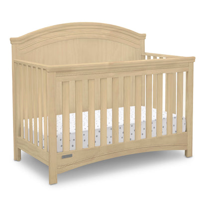 Simmons Kids SlumberTime Emma 4-in-1 Convertible Baby Crib N More - Greenguard Gold Certified, Natural Sandstone