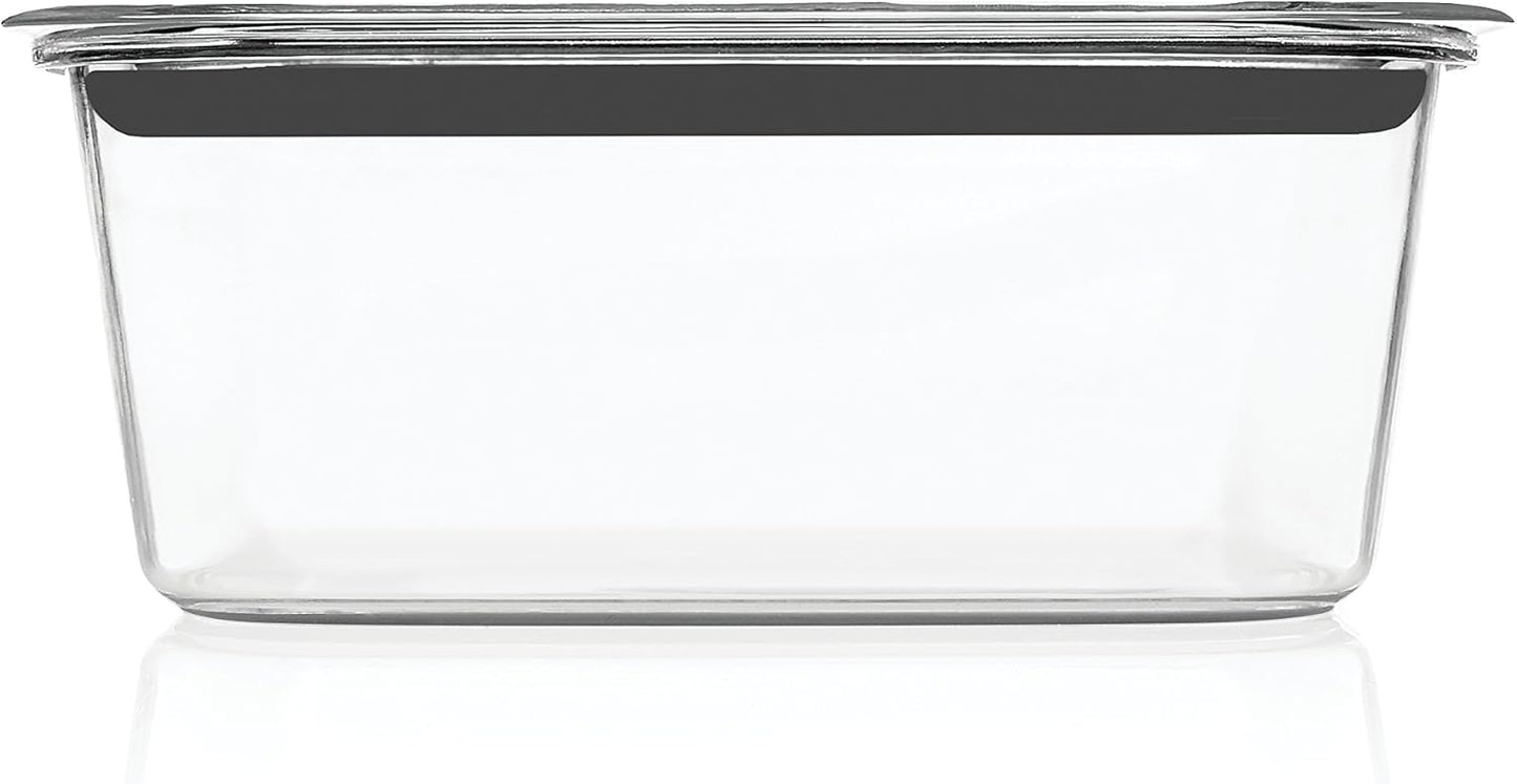 Rubbermaid Brilliance Large Food Storage Container - 9.6 Cup, BPA-Free, Leak-Proof, Clear