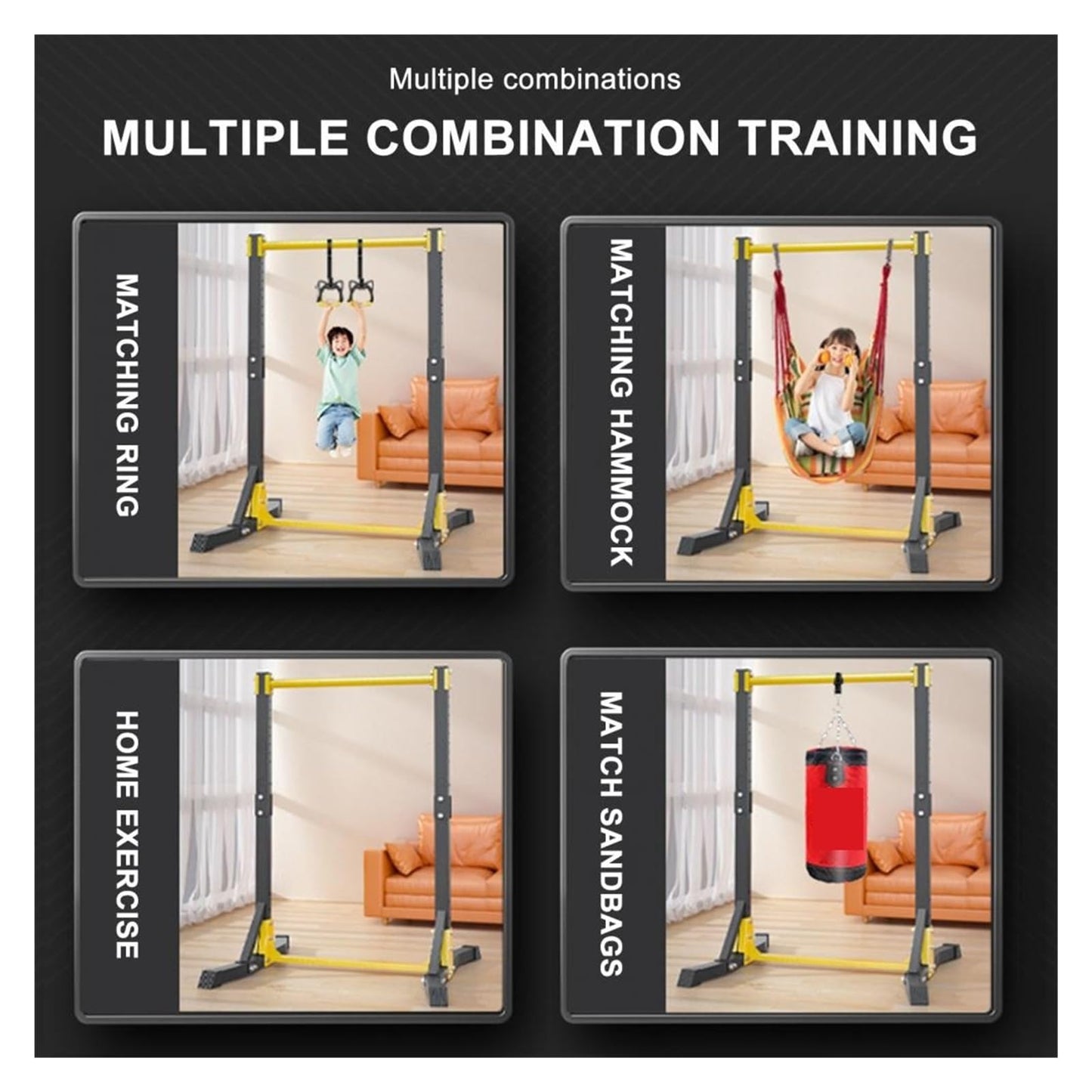 UXALoH6 Gymnastics Bar Portable Pull-up Bar Station Free Standing Pull Up Bar for Home Gym