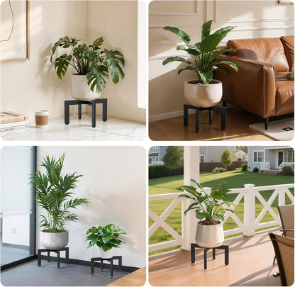 JND 2Pack 8-12 inch Adjustable Plant Stand Indoor Outdoor,Metal Modern Plant Stands, Plant Stand with Adjustable
