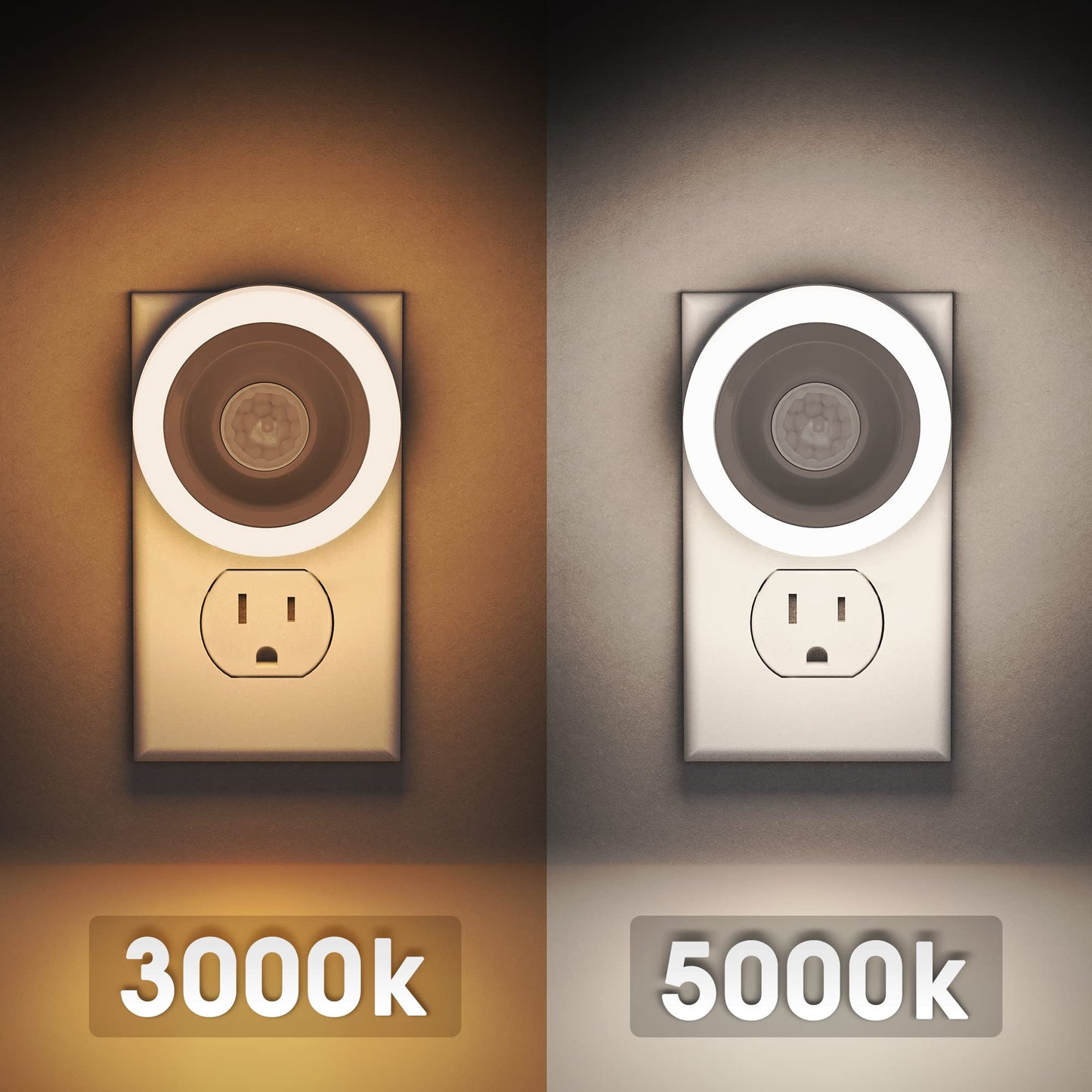 Briignite Motion Sensor Night Light, 4 Pack, Night Lights Plug into Wall, Auto On/Off Motion Activation Nightlight, Energy-Saving 0.6W LED, Daylight White, Ideal for Kids, Bedroom, Bathroom