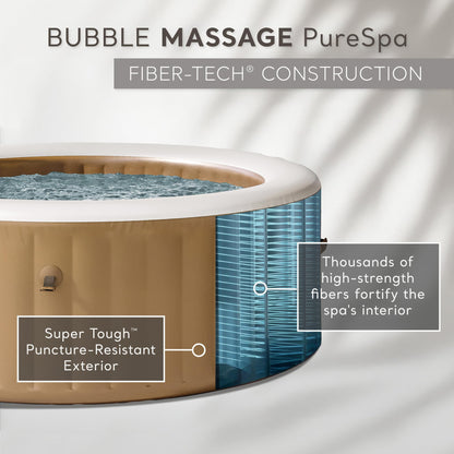 INTEX 28425EP PureSpa Bubble Massage Spa Set: Energy Efficient Spa Cover – Push Button Control Panel – 120 Jets – 4 Person Pool Capacity – 77" x 28"