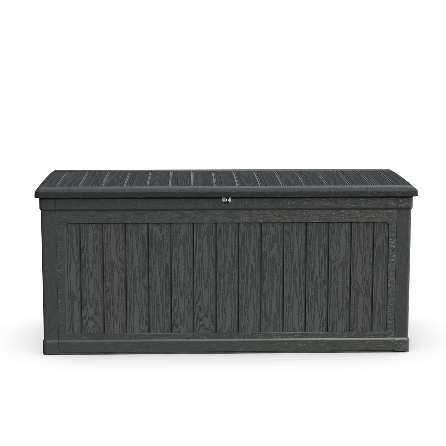 BLUECC Outdoor Deck Box Waterproof, Extra Large Plastic Patio Storage Cabinet with Lockable Black 68"*32"*34"