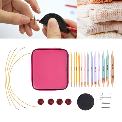 Complete 13 Piece Crochet Hook Set Stitch Markers Tapestry Needles for Sweater Making Yarn Crafts Storage Kit