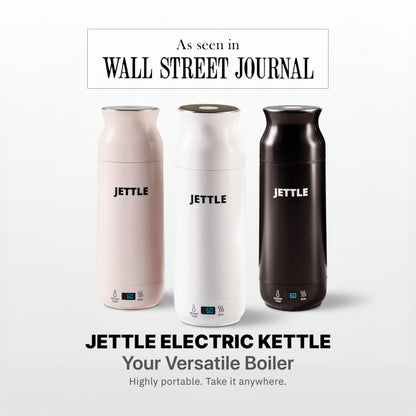 Jettle Electric Kettle - Travel Portable Heater for Coffee Tea Milk Soup - Stainless Steel Travel Water Boiler tea pot with Temperature Control - LED - Automatic Power Off - 450ml - Kitchen Appliance