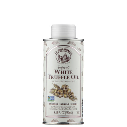La Tourangelle, White Truffle Oil, Complex Gourmet Earthy Flavor for Drizzling over Pasta, Popcorn, Vegetables, Potatoes, Soup and More, 8.45 Fl Oz