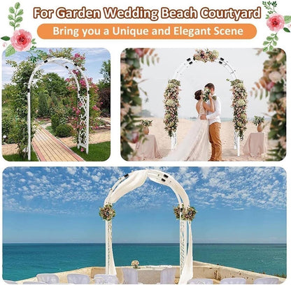Heavy Duty Wedding Arch Wooden Garden Arbor Weatherproof Rose Archway Trellis for Climbing Plants Easy to Assemble 1.2m 1.4m 1.6m 1.8m(120cm/47.2inch)