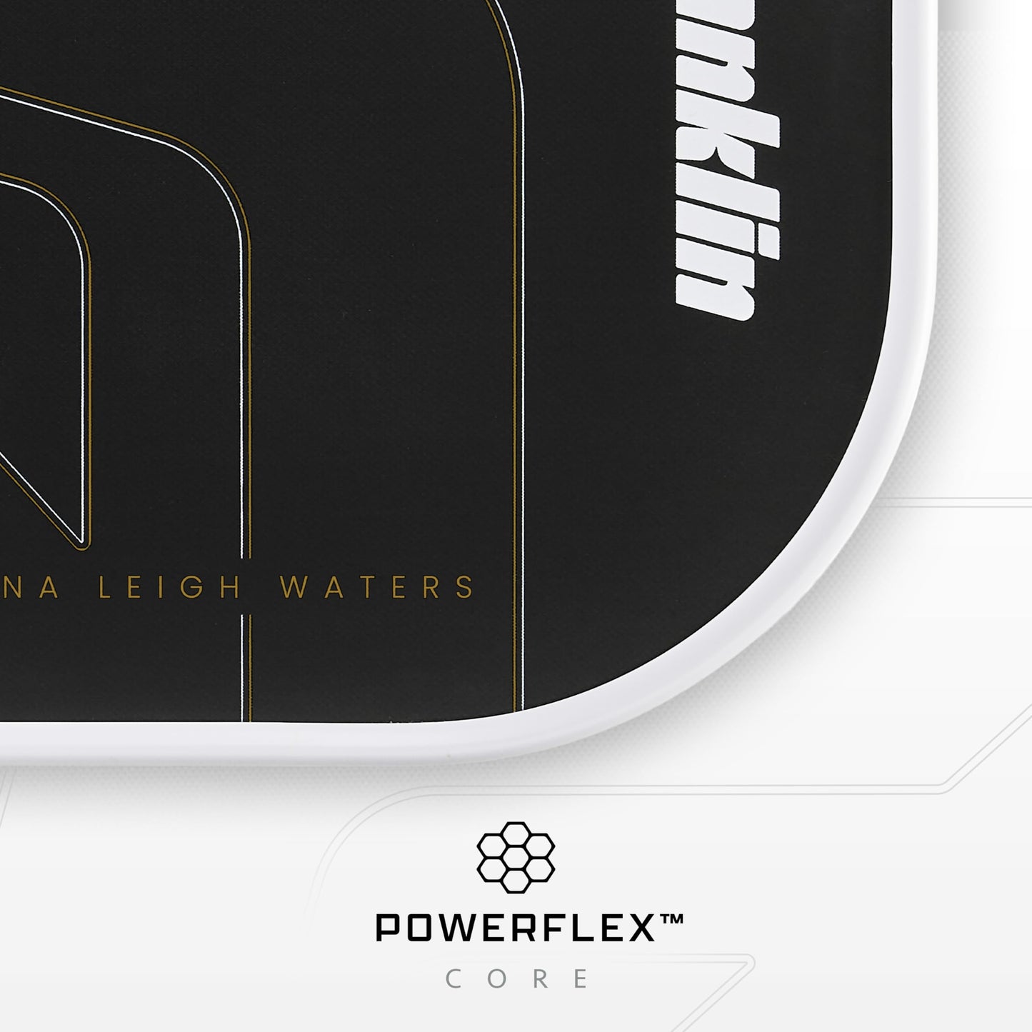 Franklin Sports PRO Pickleball Paddles – C45 Carbon Fiber Series - Official USAP + UPA Approved Pickleball Paddle - Aurelius 12.7mm Polymer Core - Official Shape of Anna Leigh Waters - Black/White