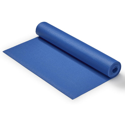 Sunny Health & Fitness Exercise Anti-Slip Yoga Mat Durable Non-Slip Compact Lightweight Cushioned Support for Standard or Hot Yoga, Pilates, Stretching Exercises, Meditation and Floor Workouts