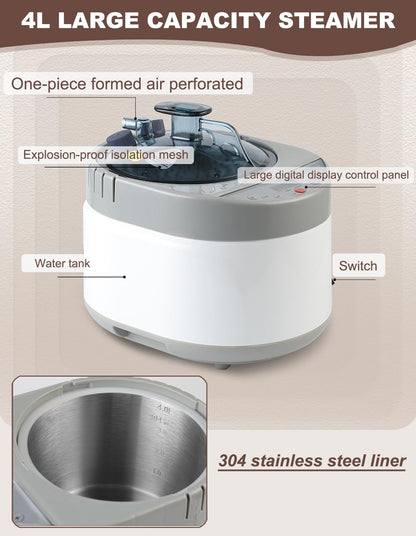 DKDZZXHUS Portable Home Spa Sauna Tent with 4L 1000W Steam Generator, Remote Control Timer