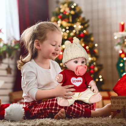 Eleanore's Diary Baby Doll Advent Calendar - 12'' Realistic Soft Body Doll Set with Clothes & Accessories | 24 Days of Christmas Surprises for Girls