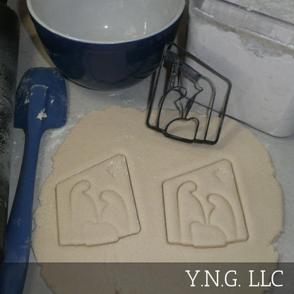 Nativity Scene Christmas Cookie Cutter, Jesus, Mary, Joseph, Manger, Food-Safe Plastic, Made in USA