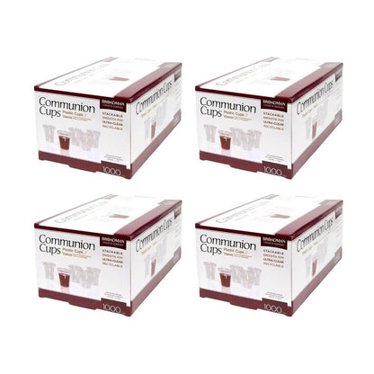 BROADMAN CHURCH SUPPLIES Plastic, Disposable, Recyclable Communion Cups, 4000 Count