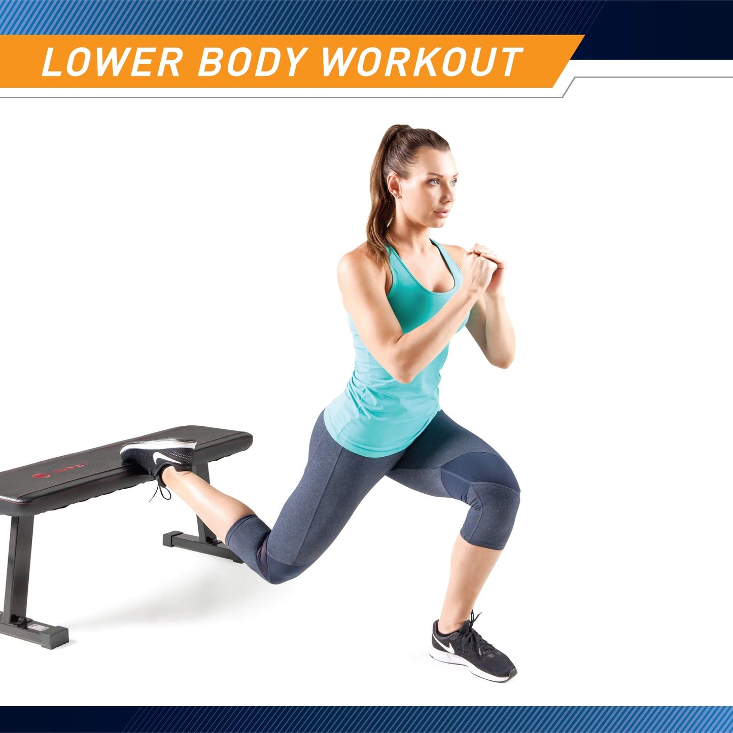 Marcy Flat Utility Weight Bench for Home Gym Weight Training and Ab Exercises