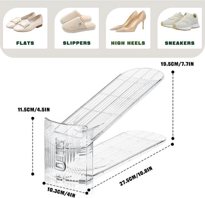 Closet,6 Pack Closet FENRUNXU Shoe Slots Organizer for Shoe Stacker Shoe Rack Organizer for Space Saver Storage Shoe