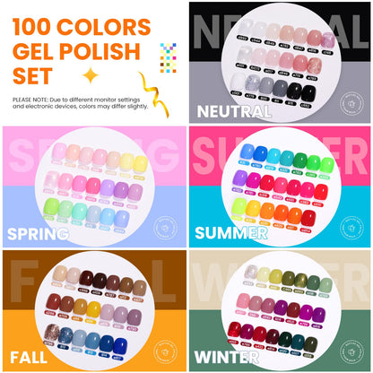 Beetles Fall Gel Nail Kit, Mystic Wonderland Gel Polish Set, 36 Colors Burgundy Brown Orange Red Polish Kit with Base Coat Glossy Matte & Glitter Top Coat Soak Off UV Led Nails Gifts for Women