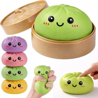 Dumpling Squishy | Mystery Box Squeeze Toy for Stress Relief | Green Fidget Toy for Adults