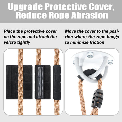 Tree Swing, Hammock Hangings Safer Nylon Rope, Tree Swing Hanging Strap Kit(Holds Up to 650 Lbs.) -Pack of 2（Adjustable）