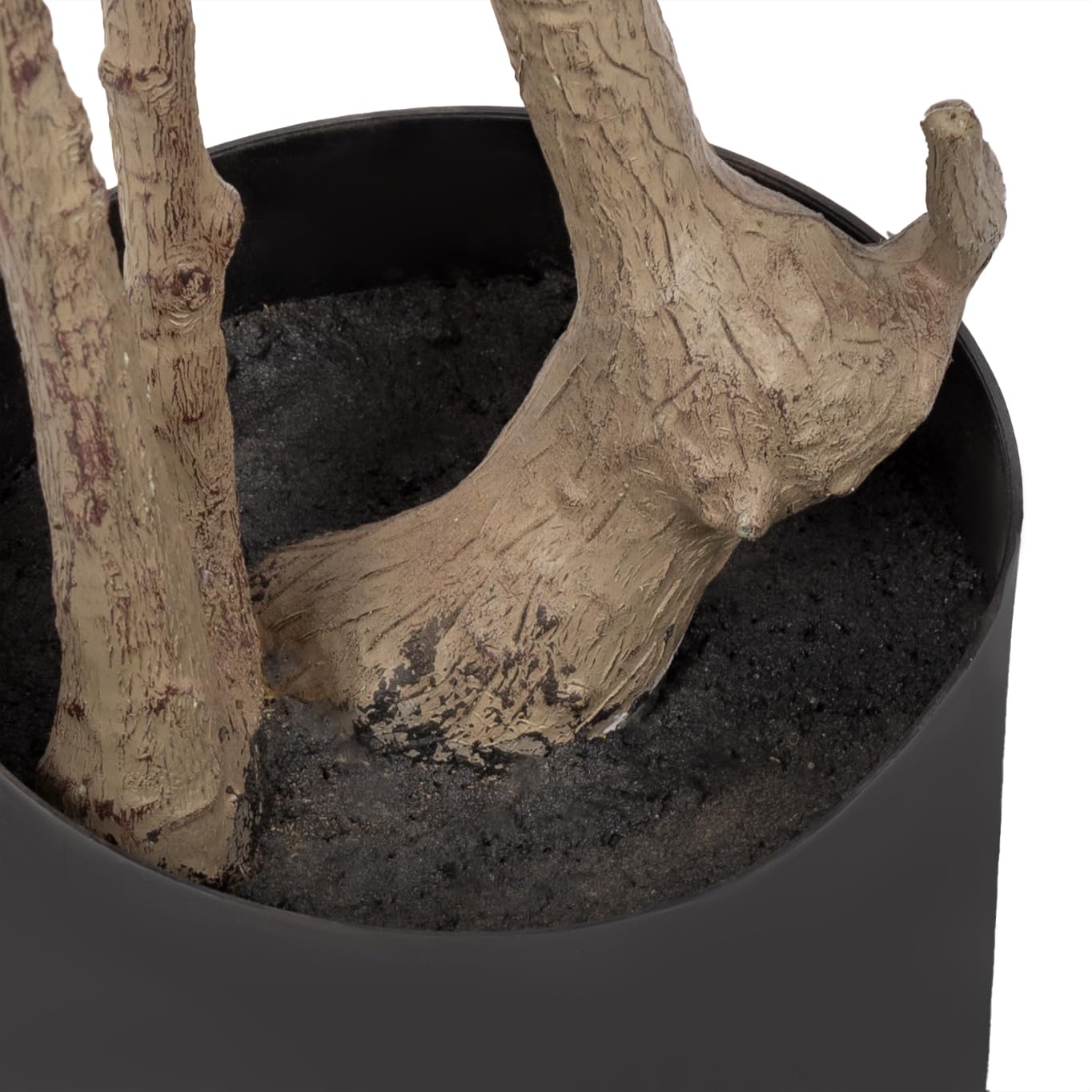 Kate and Laurel Oliveira Faux Olive Tree with Portell Metal Planter Pot, 7 FT, Gold, Potted Artificial Olive Plant Tree with Realistic Foliage and Added Moss, Fake Plant Living Room Decor