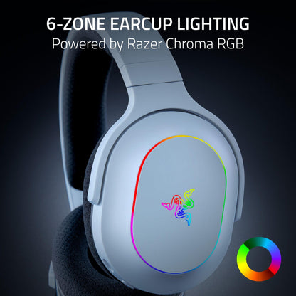 Razer Barracuda X Chroma Wireless Gaming Headset: 2.4GHz Wireless & Bluetooth - Lightweight - Chroma RGB - 40mm Drivers - Cardioid Mic - 70 Hr Battery - for PC, Mac, PS5, Switch 2, Smartphone - White