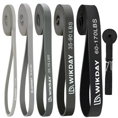 Resistance Bands, Pull Up Bands, Workout Bands for Exercise, Thick Heavy Resistance Band Set with Door Anchor, Elastic Bands for Body Stretching, Crossfit Training at Home/Gym Men & Women Women