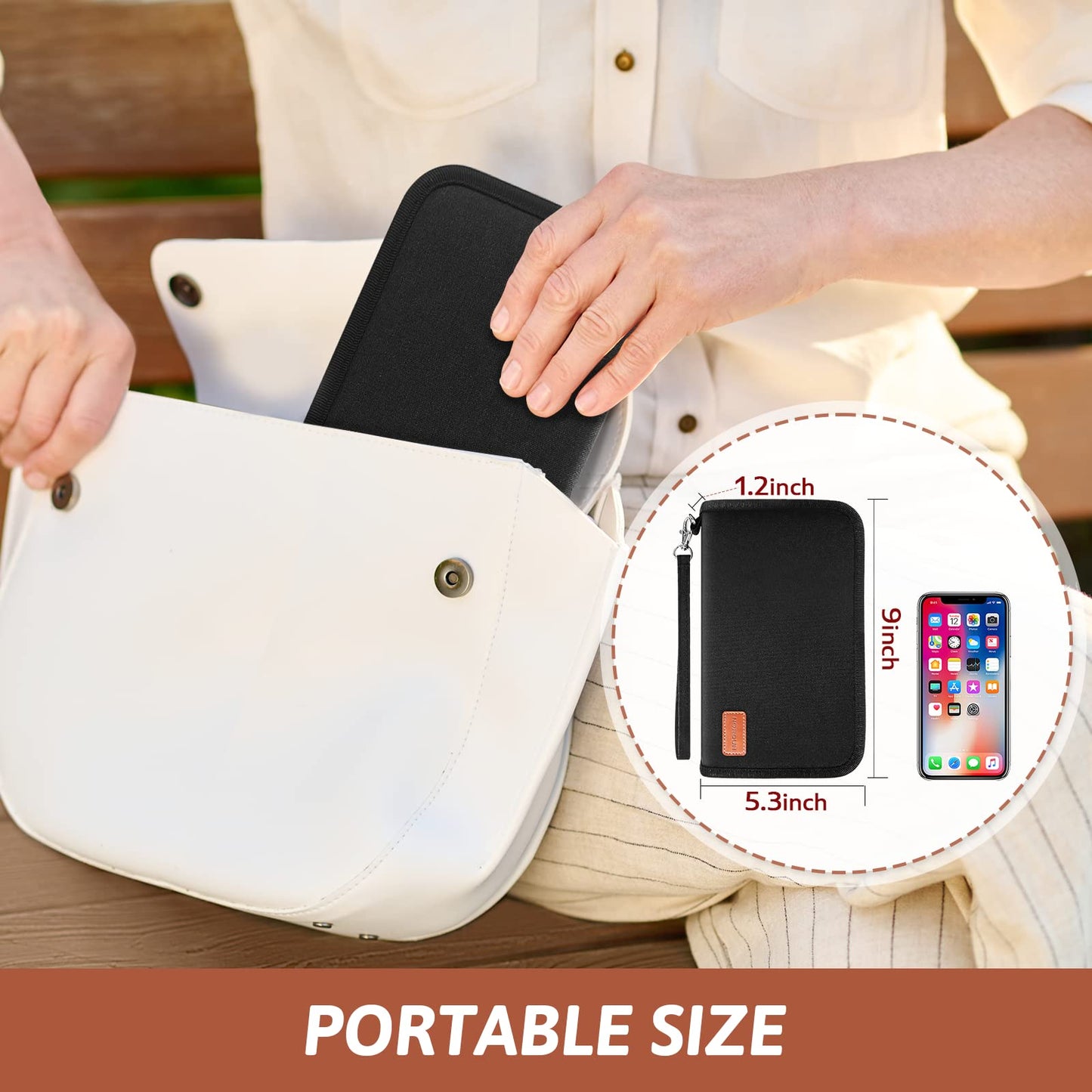 NORDUN 13 Pockets Receipt Coupon Organizer with Card Holder, Mini Expandable Ticket Storage & Card Case with Labels,Check/Bill/Invoice/Cash Sorter Wallet,for Home, Purse