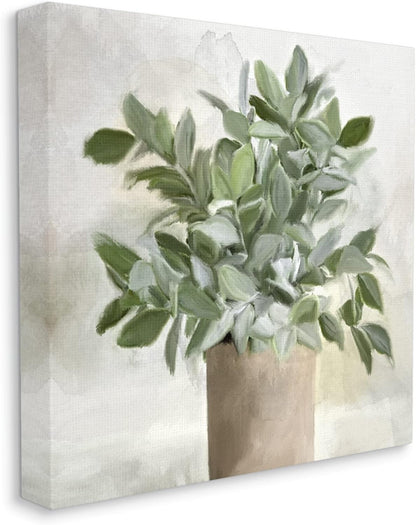 Stupell Industries Lush Green House Plant Leaves Detailed Painting Canvas Wall Art, Design by Kim Allen