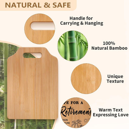 Unique Recipe Retirement Cutting Board for Women, Retirement Gift for Men, Happy Retirement Gift for Teacher Mom Friends