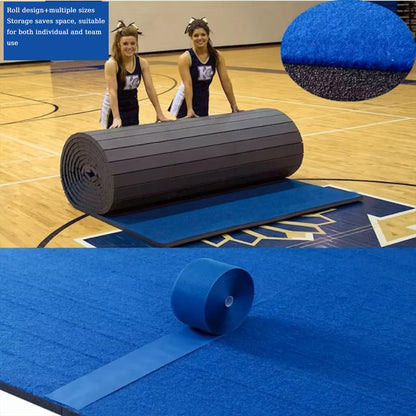 JUNJIEJJJ Non-Deformation Roll-Up Carpeted Gymnastics Mat, Commercial Cheerleading Stunt & Tumbling Mat for Studio, School, Gym & Commercial Use