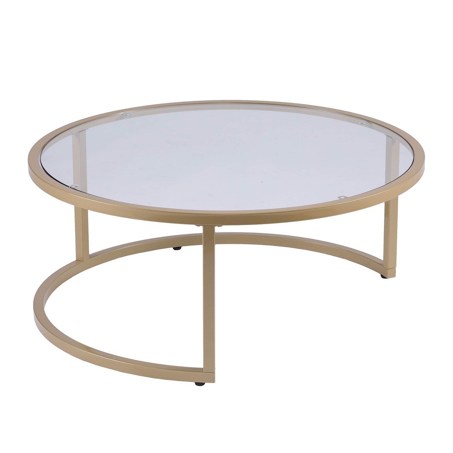 SEI Furniture Evelyn Glam Nesting Coffee Table 2-pc Set, Gold