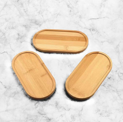 Bamboo Soap Dispenser Tray, Kitchen Countertop Tray for Jewelry, Cosmetics, and Small Items, Organizer
