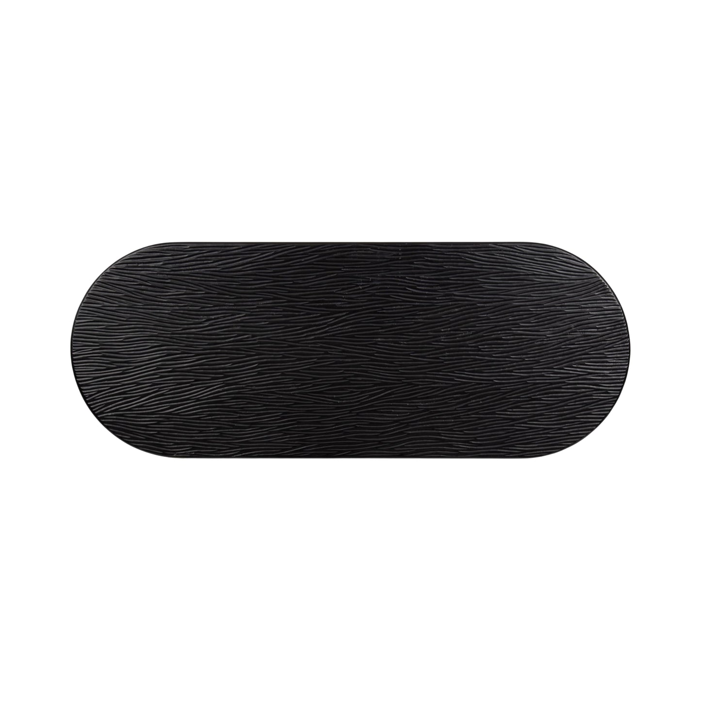 Kate and Laurel Yesenia Modern Capsule Mango Wood Console Table, 36 x 14 x 29, Black, Transitional Decorative Entryway Table with Textured Tabletop Design for Entry Decor Option