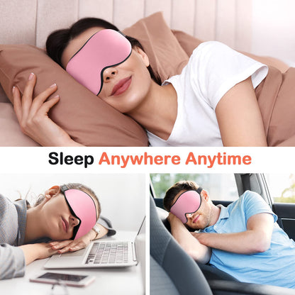INNELO 3D Contoured Sleep Mask for Side Sleepers, 100% Light Blocking Sleeping Mask for Men & Women, Soft, No Pressure on Eyes, Airplane Blindfold for Travel, Night Eye Cover for Nap, Yoga, Grey