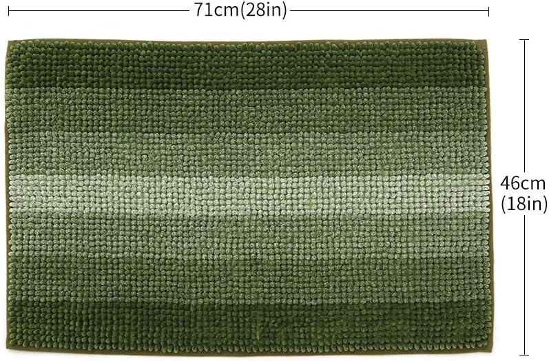 COSY HOMEER 28x18 Inch Bath Rugs, 100% Polyester Extra Soft Non-Slip Bathroom Mats, Machine Washable, Green